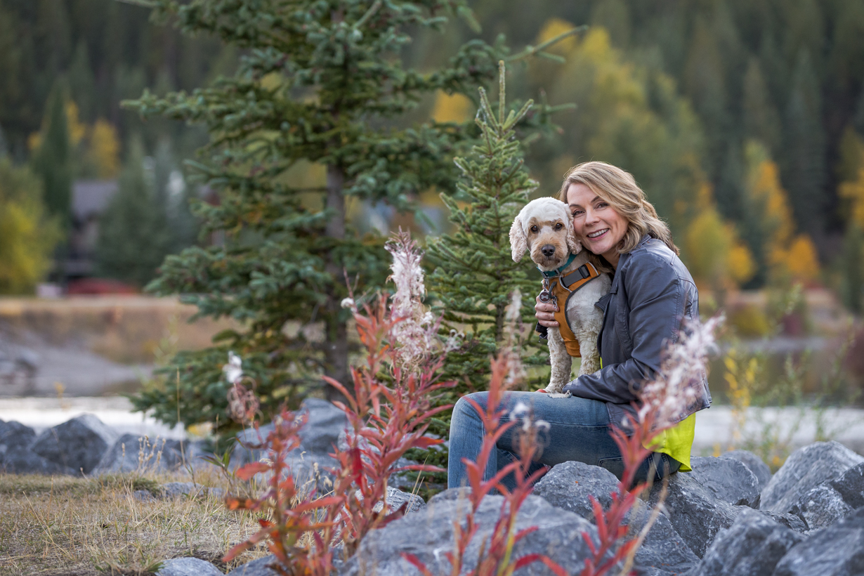 Julie smiling with Percy